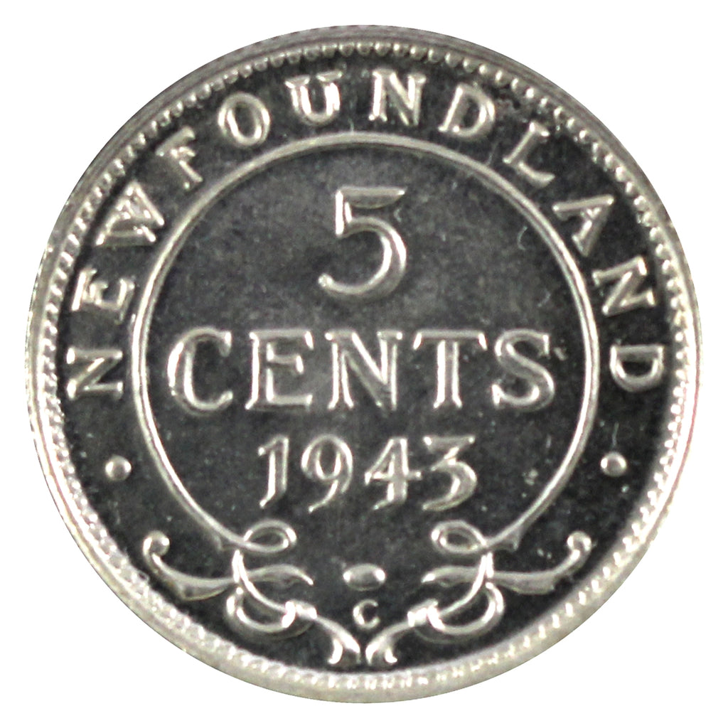 1943C Newfoundland 5-cents Brilliant Uncirculated Cameo (MS63)