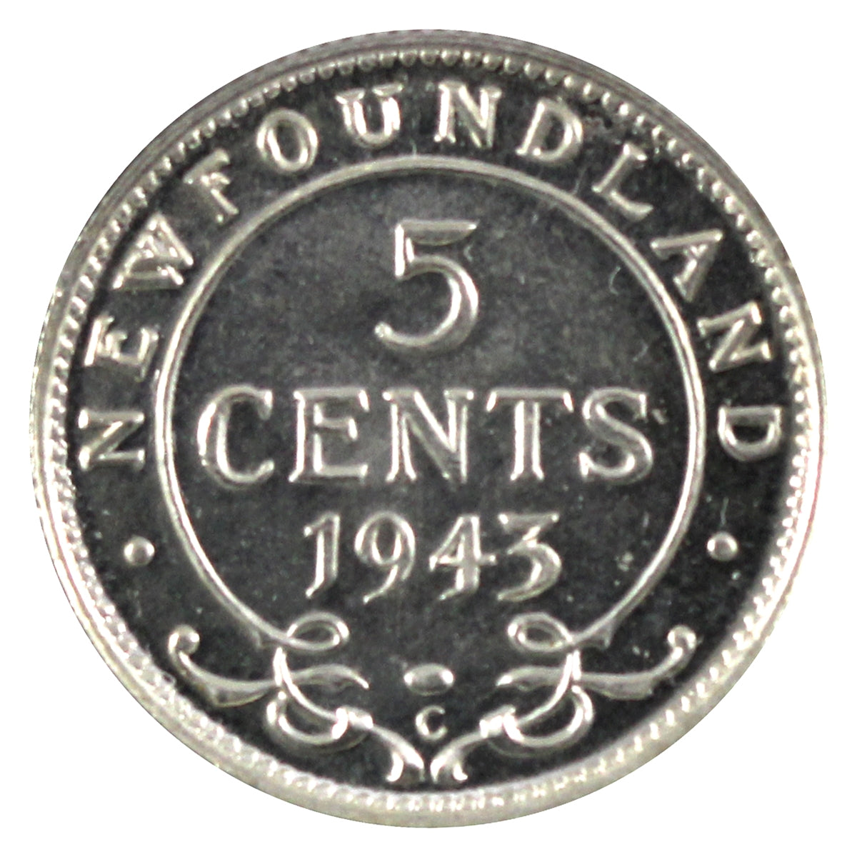 1943C Newfoundland 5-cents Brilliant Uncirculated Cameo (MS63)