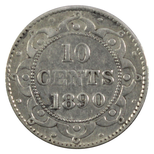 1890 Newfoundland 10-cents Very Fine (VF-30) $
