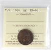 1864 Nova Scotia Half Cent ICCS Certified EF40