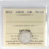 1882H Newfoundland 10-cents ICCS Certified VG10