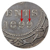 1899 Wide 9's Newfoundland 50-cents ICCS Certified VF20