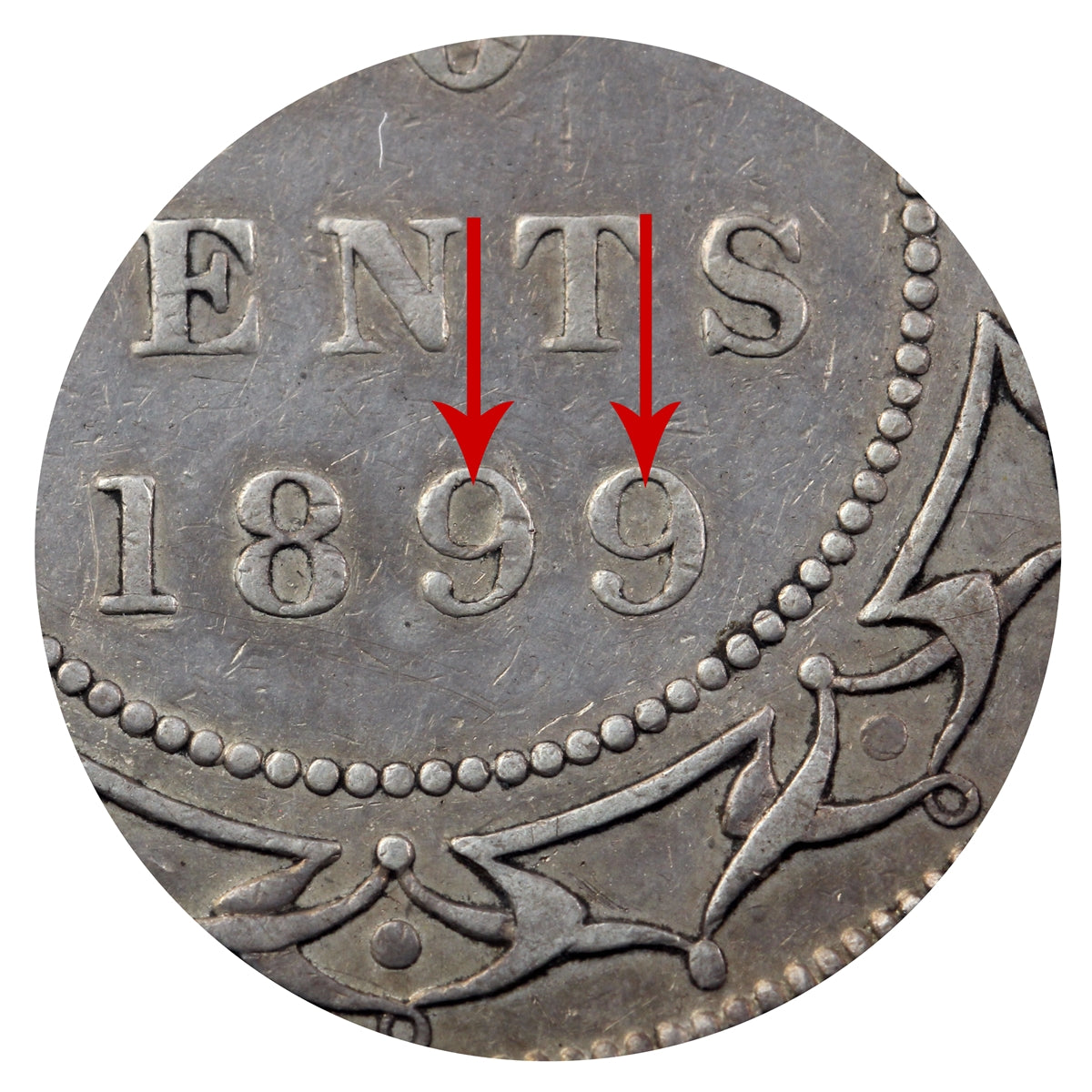 1899 Wide 9's Newfoundland 50-cents ICCS Certified VF20