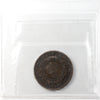 1864 Short 6; E Over F New Brunswick 1-cent ICCS Certified VG8