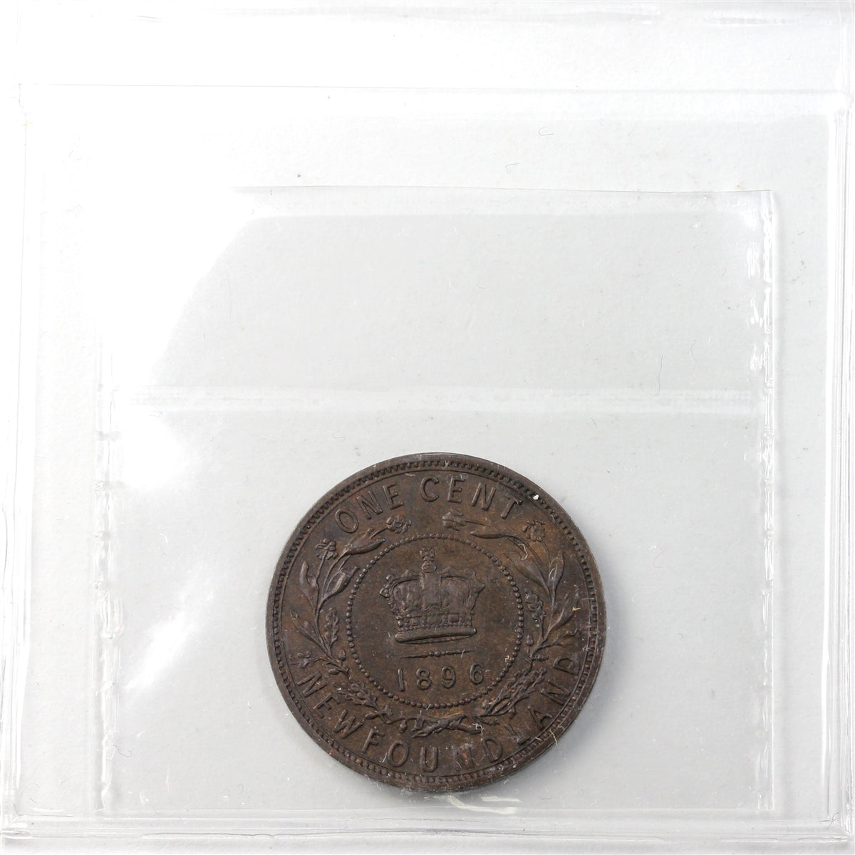 1896 Newfoundland 1-cent ICCS Certified AU55