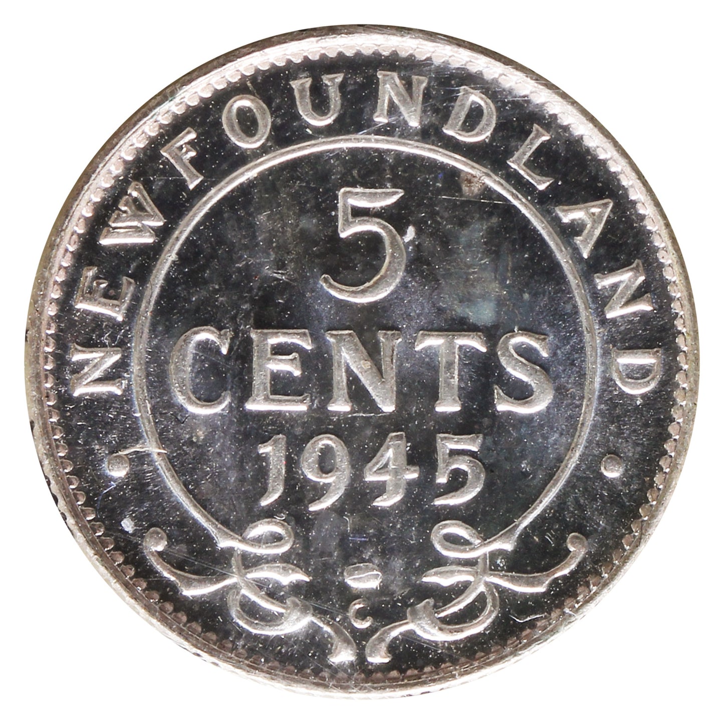 1945C Newfoundland 5-cents ICCS Certified MS60