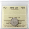 1896 Newfoundland 10-cents ICCS Certified VF-30