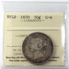 1870 Newfoundland 50-cents ICCS Certified G6