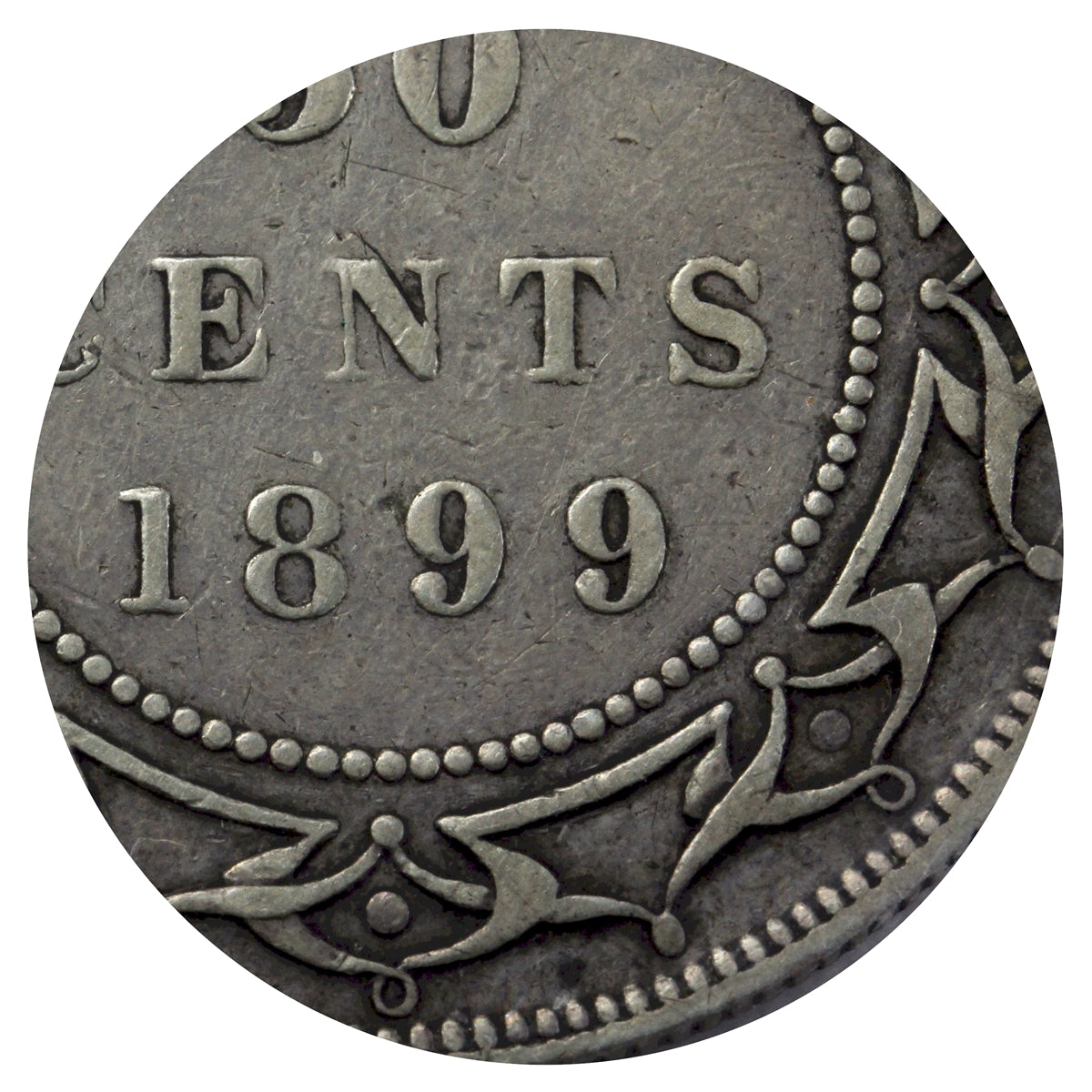 1899 Narrow 9's Newfoundland 50-cents ICCS Certified F15