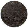 1864 Tall 6 New Brunswick 1-cents ICCS Certified VF30