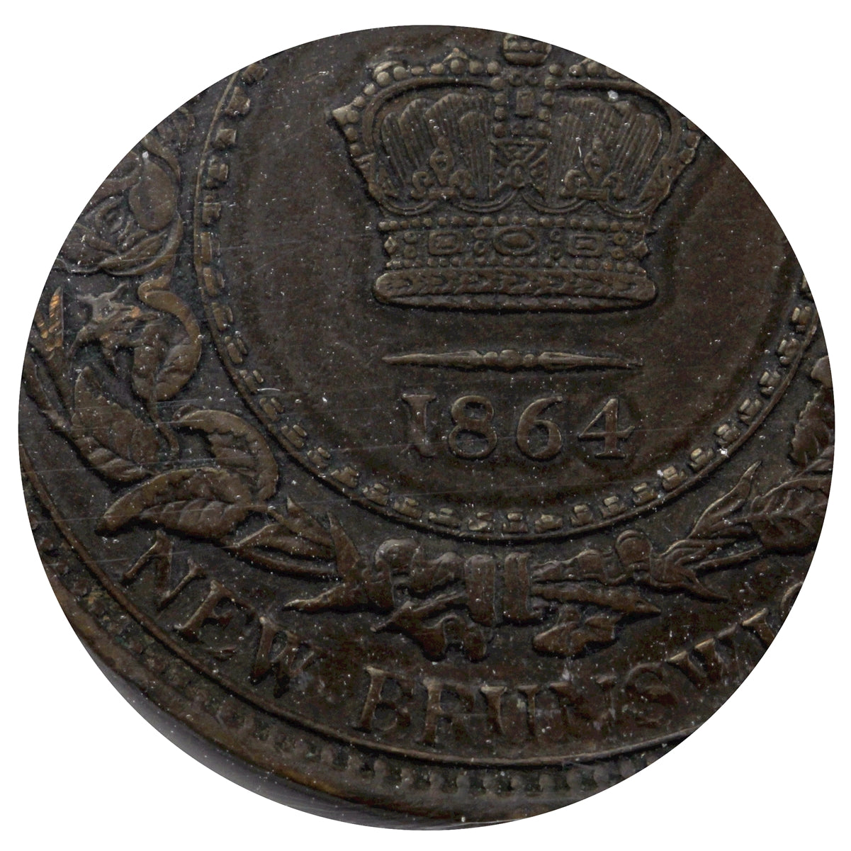 1864 Tall 6 New Brunswick 1-cents ICCS Certified VF30