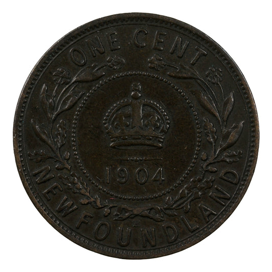 1904H Newfoundland 1-cent EF-AU (EF-45) $