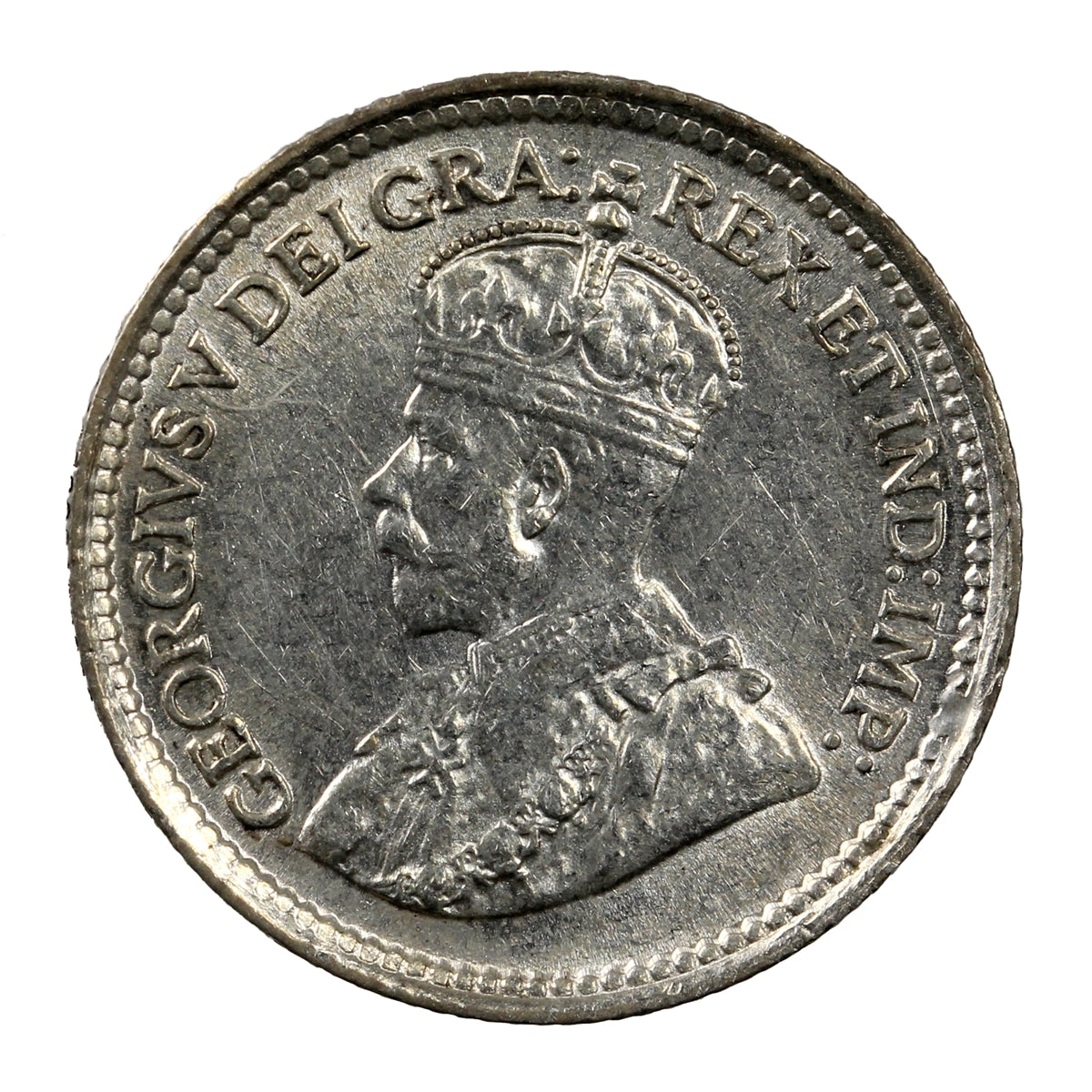 1912 Newfoundland 5-cents Almost Uncirculated (AU50)