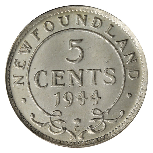 1944C Newfoundland 5-cents UNC+ (MS-62) $
