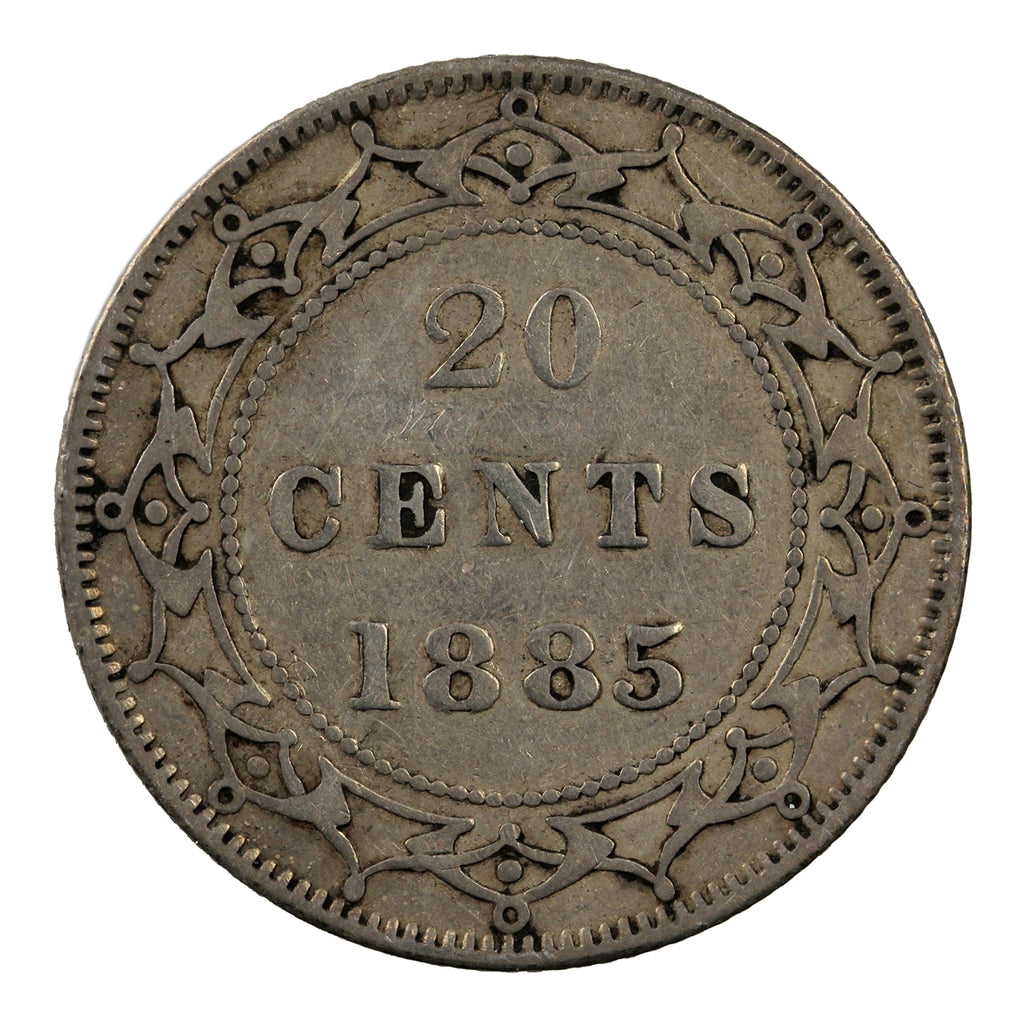 1885 Newfoundland 20-cents Very Fine (VF-20) $