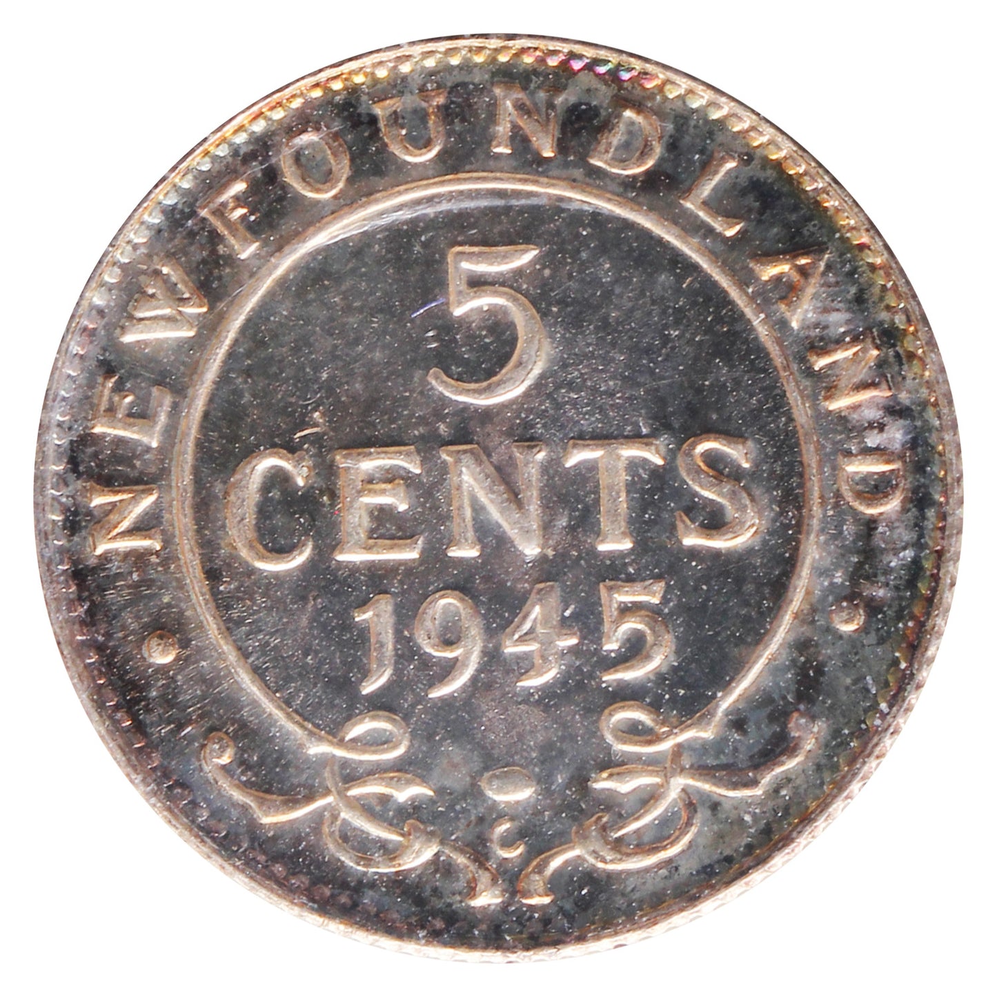 1945C Newfoundland 5-cents ICCS Certified MS-63