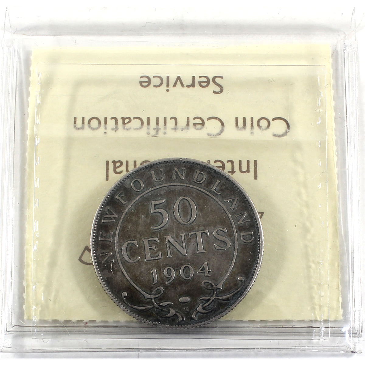 1904H Newfoundland 50-cents ICCS Certified VF30