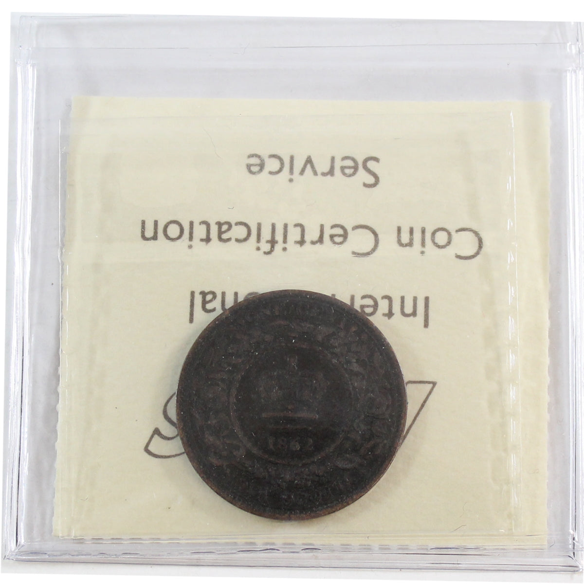 1862 Nova Scotia 1-cent ICCS Certified VG8
