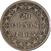 1865 Newfoundland 20-cents Very Fine (VF20)