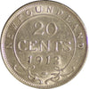 1912 Newfoundland 20-cents EF-AU (EF-45) $