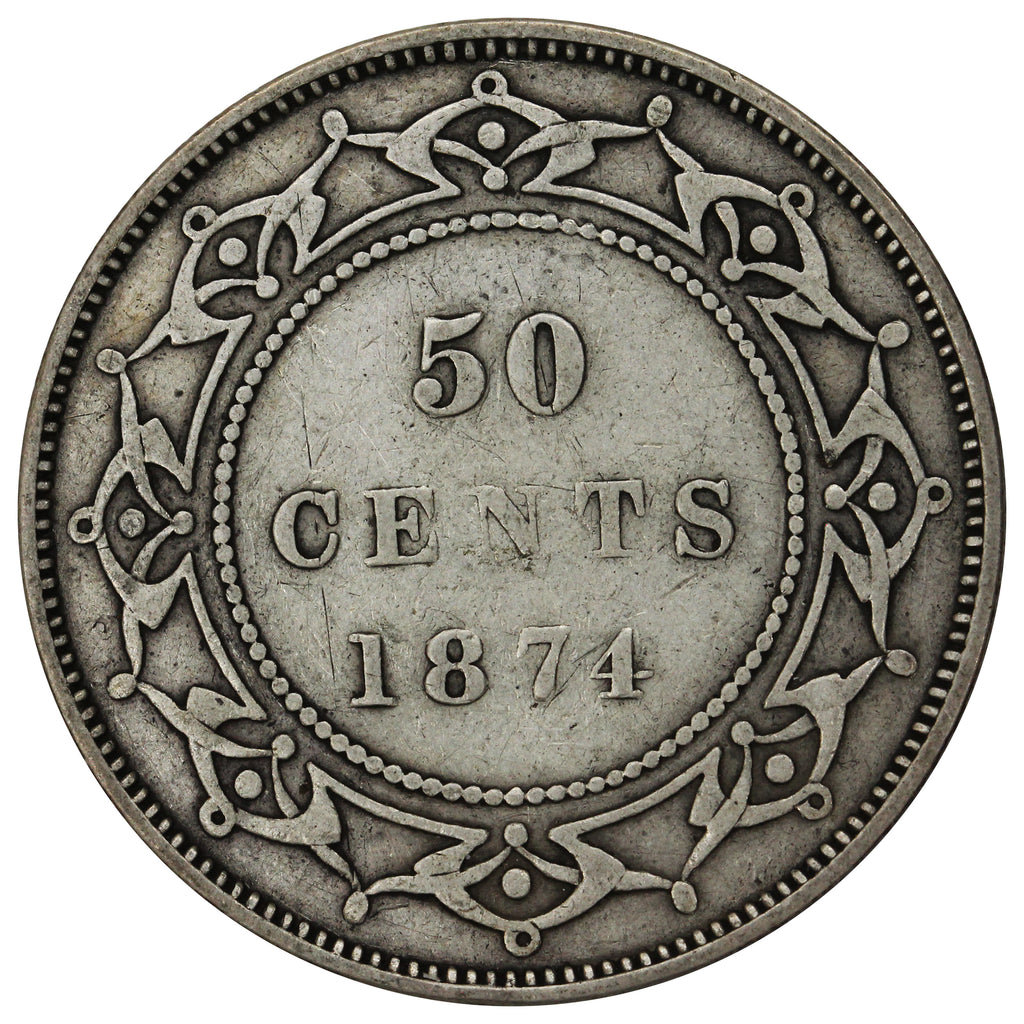 1874 Newfoundland 50-cents F-VF (F15) $