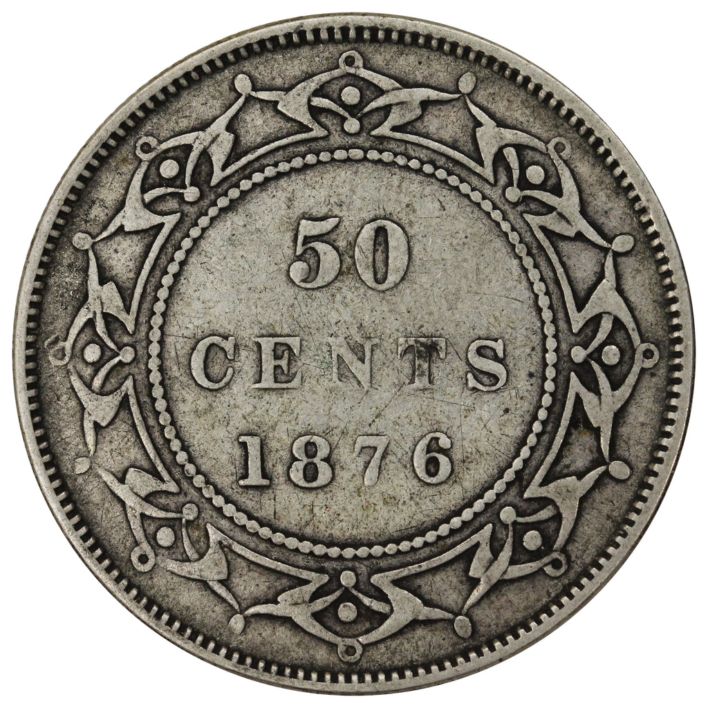 1876H Newfoundland 50-cents F-VF (F15) $