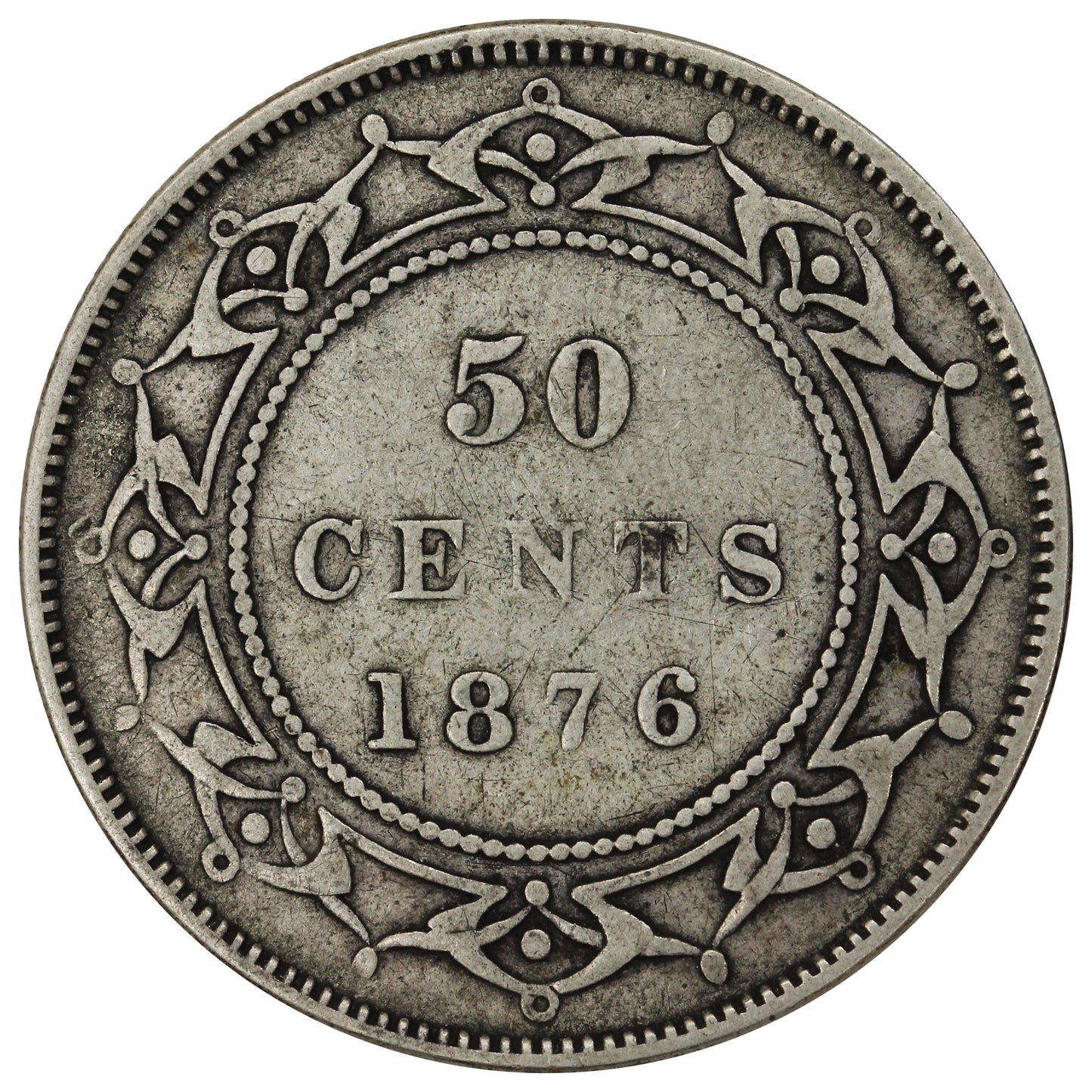 1876H Newfoundland 50-cents F-VF (F15) $