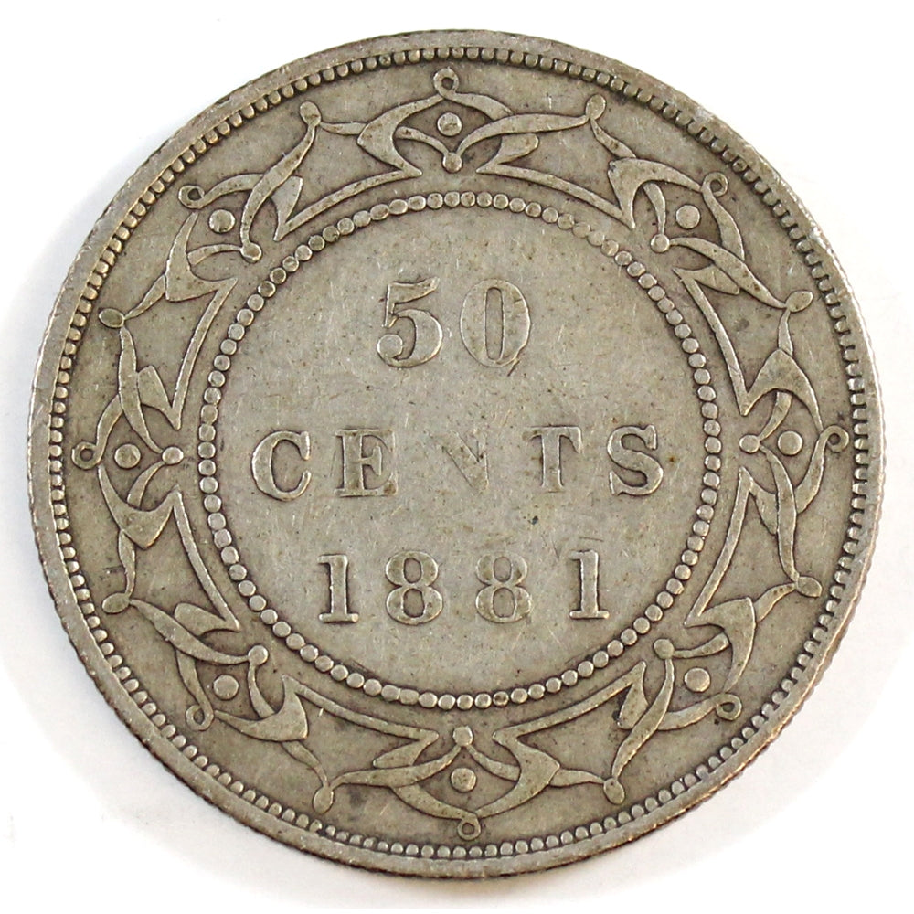 1881 Newfoundland 50-cents F-VF (F15) $