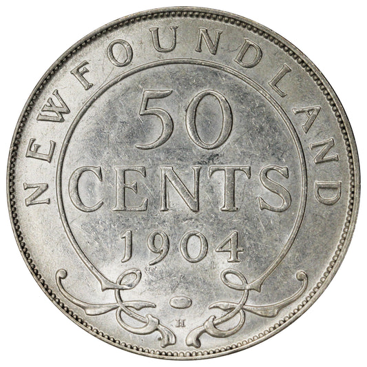 1904H Newfoundland 50-cents EF-AU (EF45) $