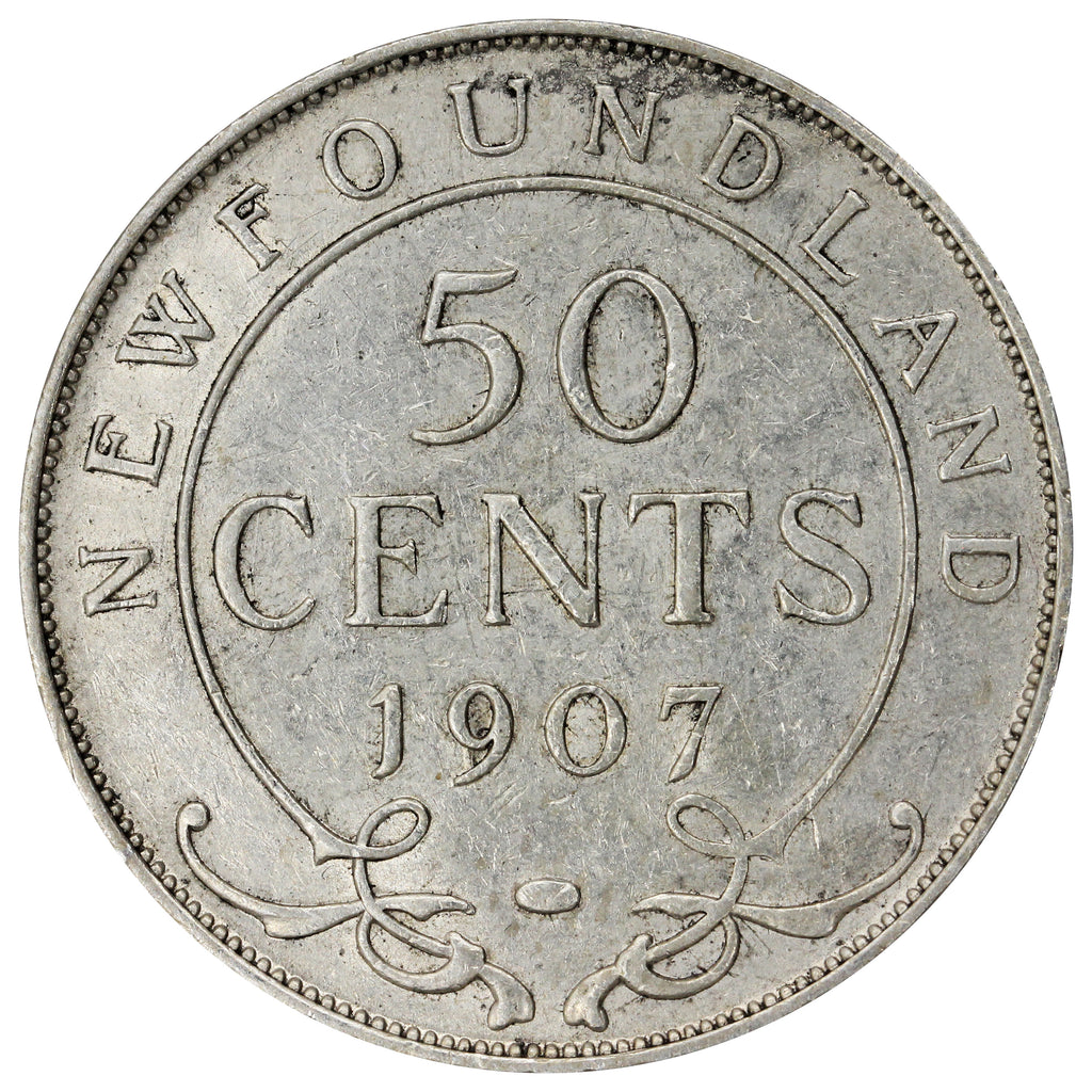 1907 Newfoundland 50-cents VF-EF (VF30)