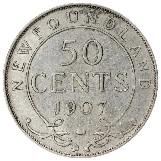 1907 Newfoundland 50-cents VF-EF (VF30)