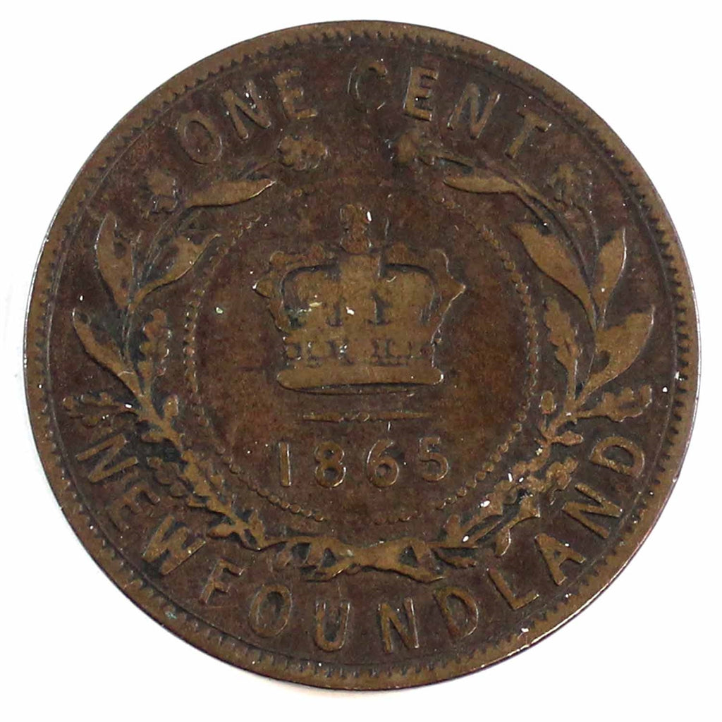 1865 Newfoundland 1-cent VG-F (VG10)