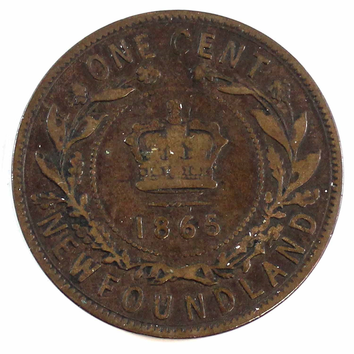 1865 Newfoundland 1-cent VG-F (VG10)