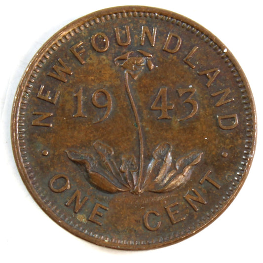 1943C Newfoundland 1-cent UNC+ Brown (MS-62)