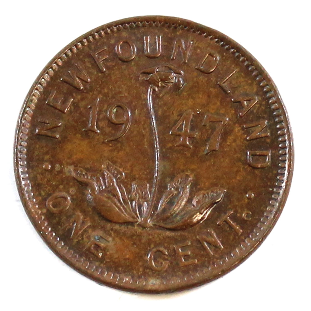 1947C Newfoundland 1-cent Almost Uncirculated (AU-50)