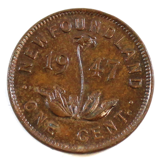 1947C Newfoundland 1-cent Almost Uncirculated (AU-50)