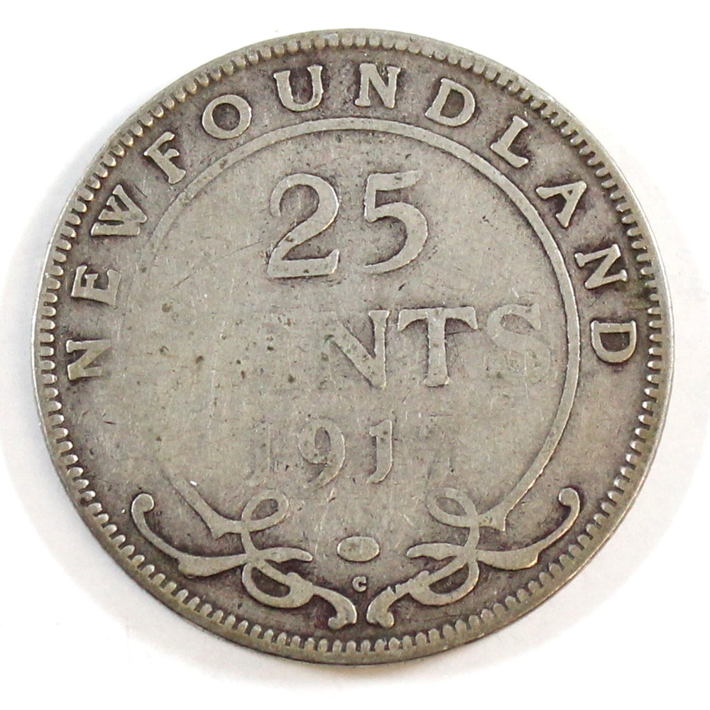 1917C Newfoundland 25-cents Good (G4)