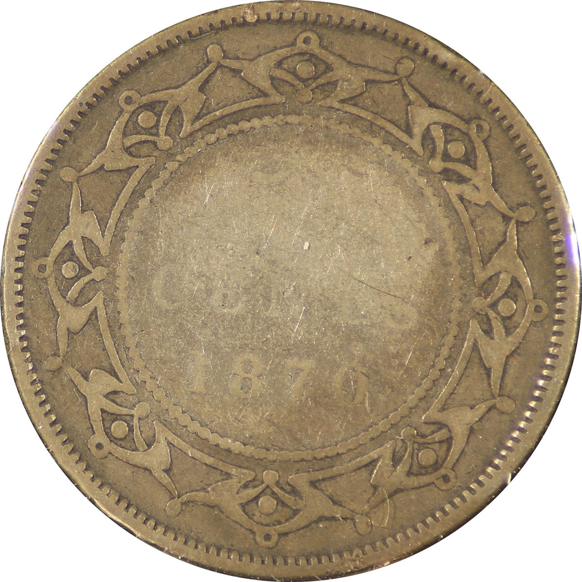 1870 Newfoundland 50-cents About Good (AG3)