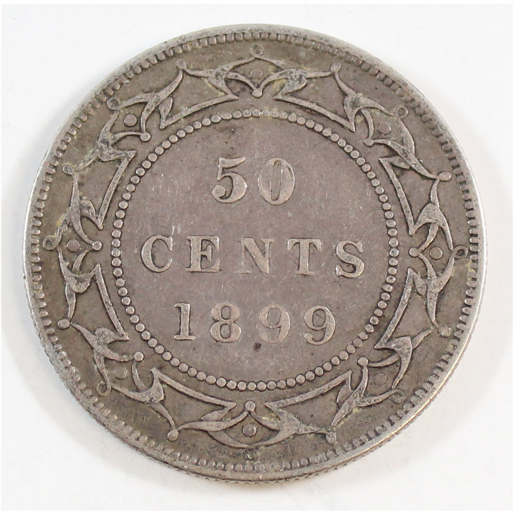 1899 Wide 9's Newfoundland 50-cents Fine (F12)
