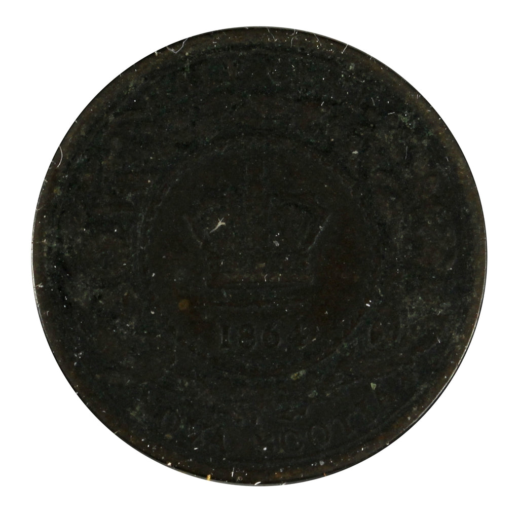 1864 Nova Scotia 1/2 Cent Very Good (VG8)