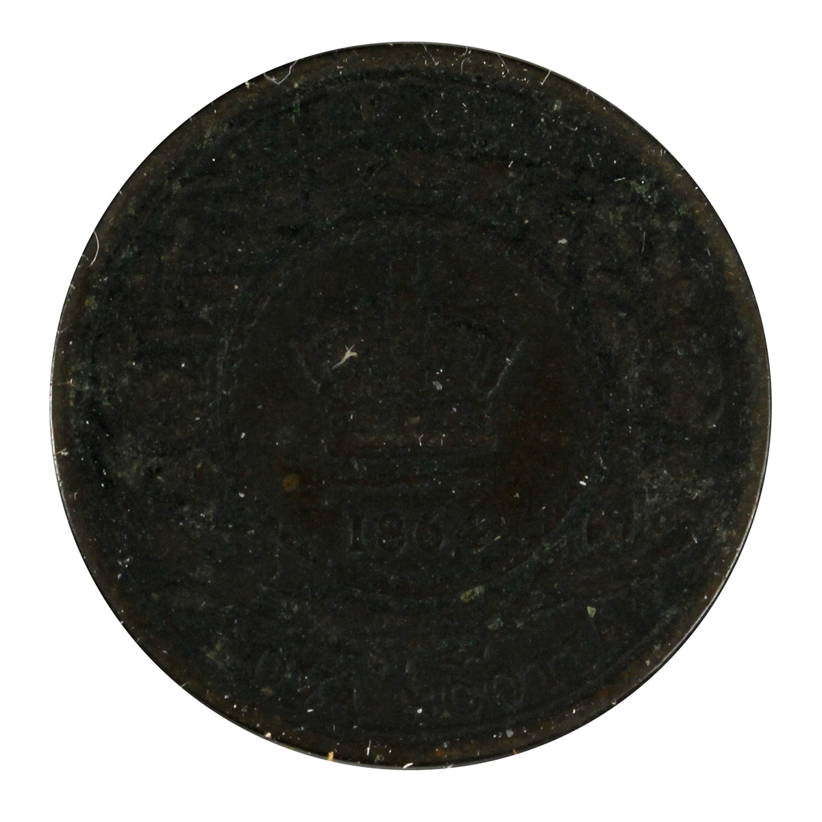 1864 Nova Scotia 1/2 Cent Very Good (VG8)