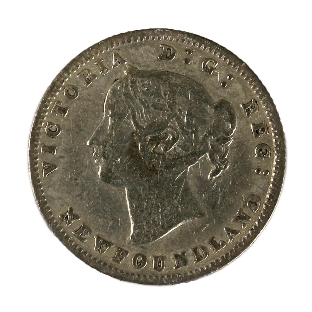 1881 Newfoundland 5-cents Very Fine (VF20)