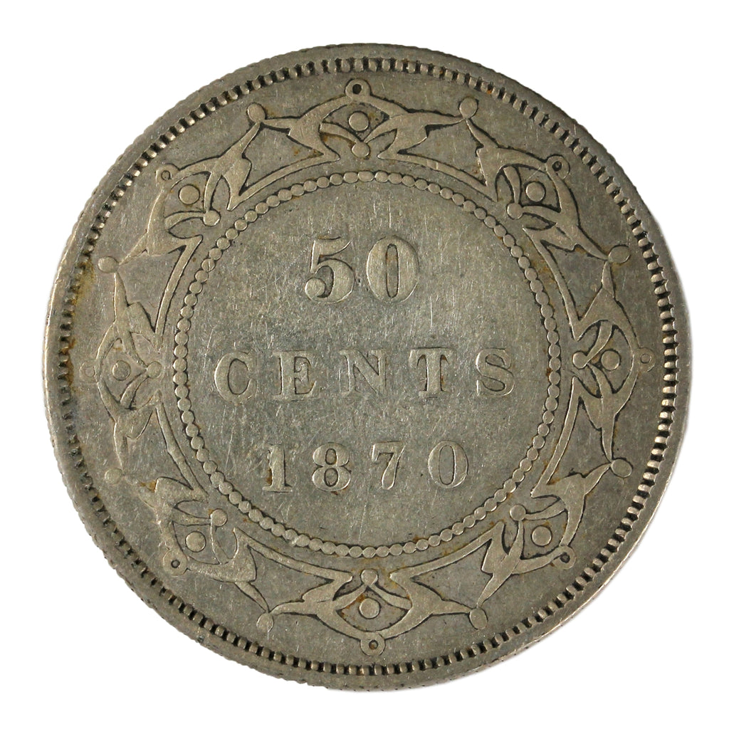 1870 Newfoundland 50-cents F-VF (F15)