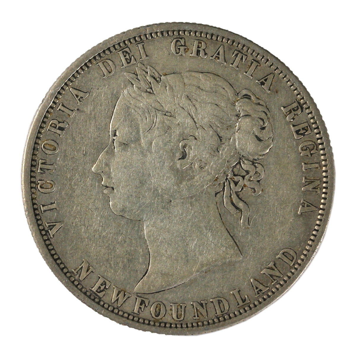1870 Newfoundland 50-cents F-VF (F15)