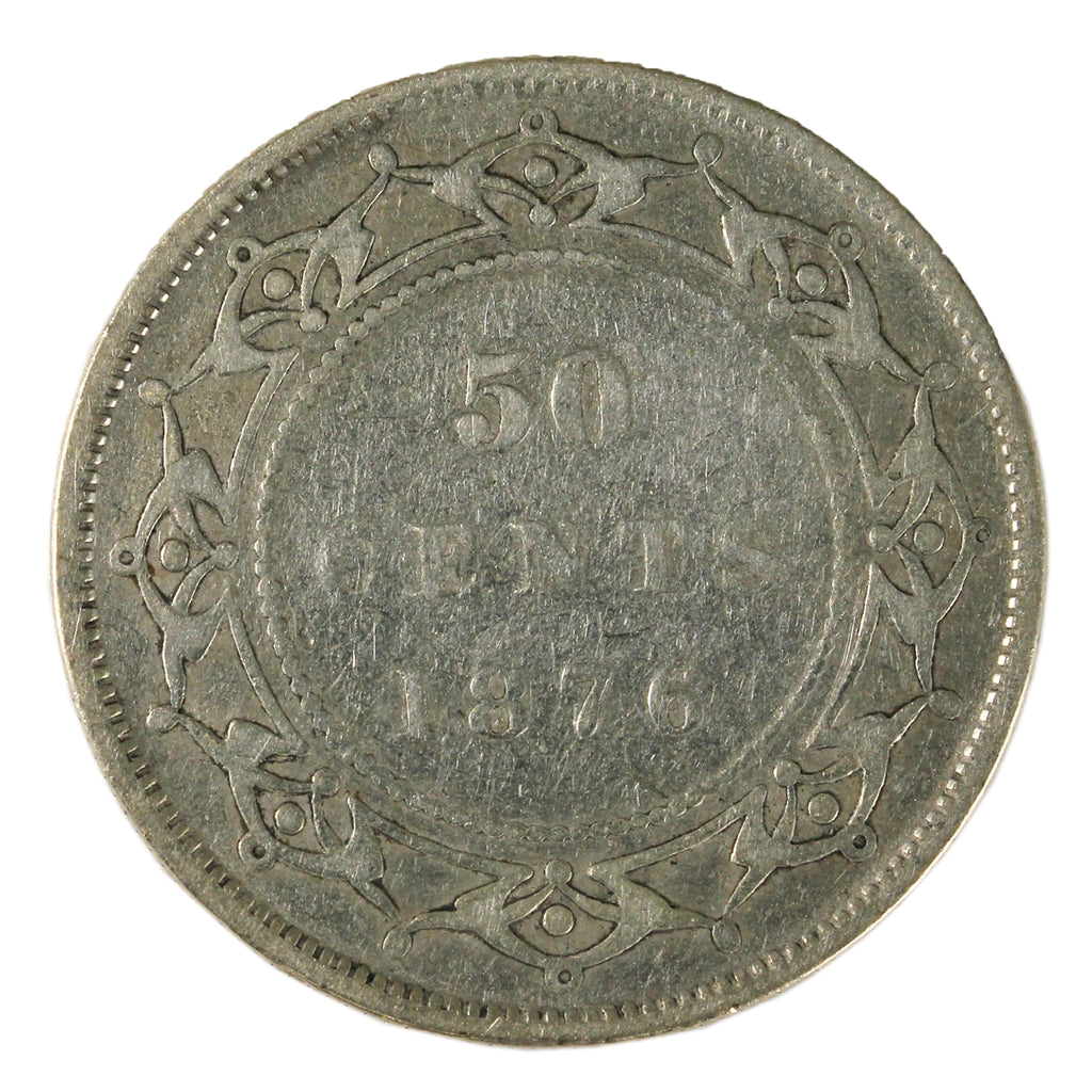 1876H Newfoundland 50-cents VG-F (VG10)