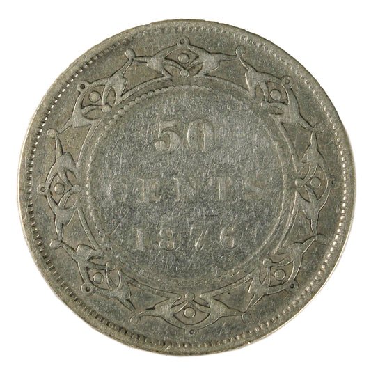 1876H Newfoundland 50-cents VG-F (VG10)