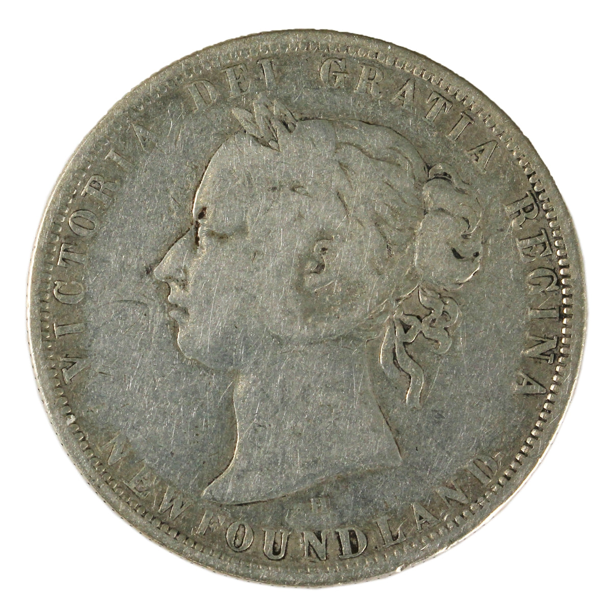 1876H Newfoundland 50-cents VG-F (VG10)