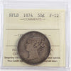 1874 Newfoundland 50-cents ICCS Certified F12