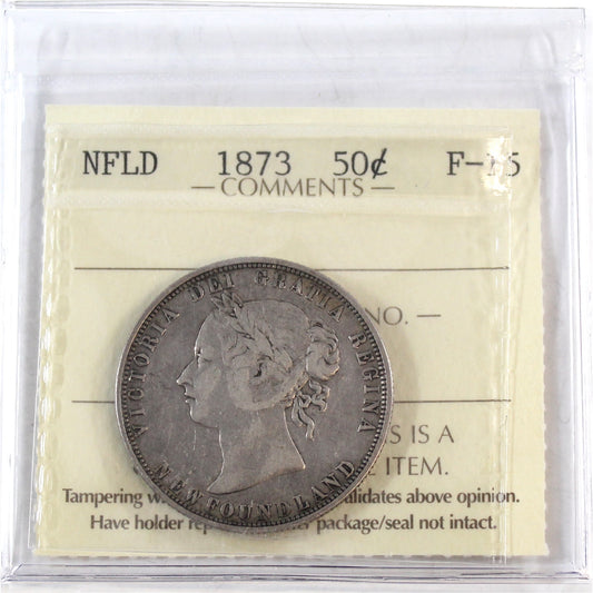 1873 Newfoundland 50-cents ICCS Certified F15