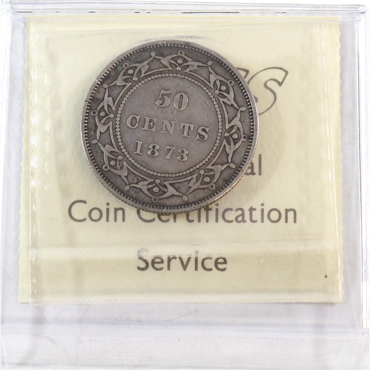 1873 Newfoundland 50-cents ICCS Certified F15